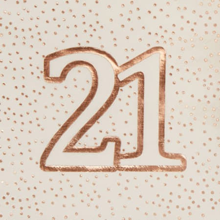 Rose Gold and White 21st Birthday Napkins I Modern 21st Birthday Party I My Dream Party Shop UK