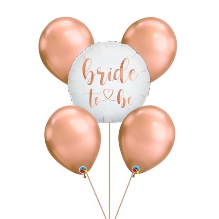 Rose Gold Bride To Be Hen Party Balloon Sets (Helium Inflated for Collection)