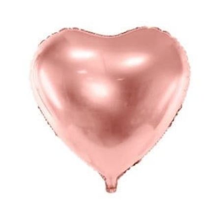 Metallic Foil Rose Gold Heart Balloon I Rose Gold Balloons I My Dream Party Shop I UK