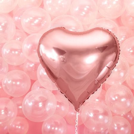 Extra Large Metallic Foil Rose Gold Heart Balloon I Rose Gold Balloons I My Dream Party Shop