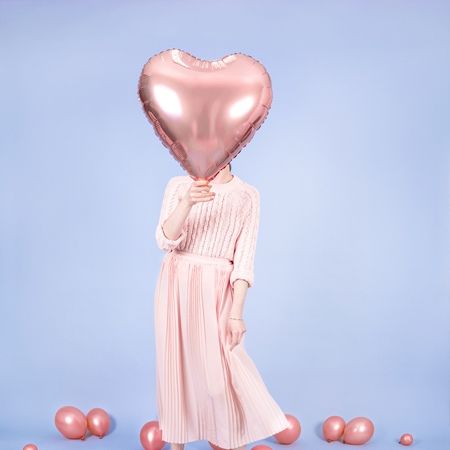 Extra Large Metallic Foil Rose Gold Heart Balloon I Rose Gold Balloons I My Dream Party Shop