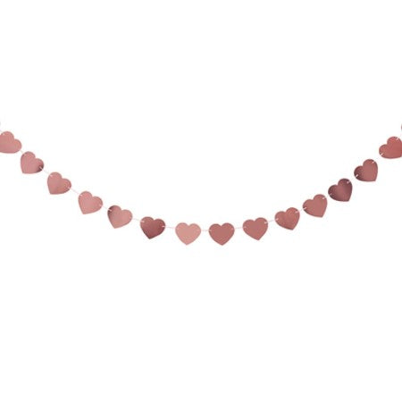 Rose Gold Heart Garland I Wedding Decorations I My Dream Party Shop UK