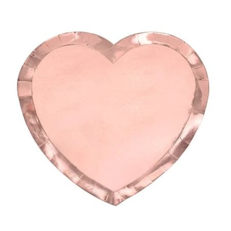 Rose Gold Heart Plates I Engagement Party Supplies I My Dream Party Shop UK