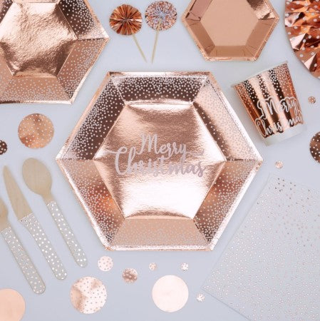 Rose gold 2024 party plates