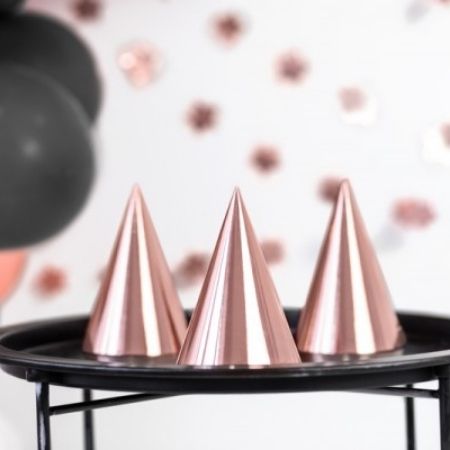Rose Gold Party Hats I Rose Gold Party Supplies I My Dream Party Shop UK