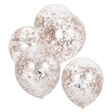 Rose Gold Shredded Confetti Balloons I Rose Gold Party Balloons I My Dream Party Shop UK