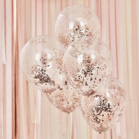 Rose Gold Shredded Confetti Balloons I Rose Gold Party Supplies I My Dream Party Shop UK