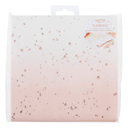Pastel Pink and Rose Gold Napkins I Rose Gold Party Decorations I My Dream Party Shop UK