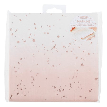 Pastel Pink and Rose Gold Napkins Ginger Ray I Pink Party Supplies I My Dream Party Shop