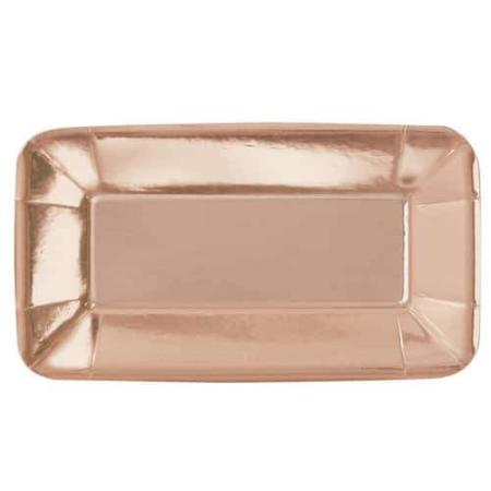 Metallic Rose Gold Appetiser Plates I Rose Gold Tableware I My Dream Party Shop UK