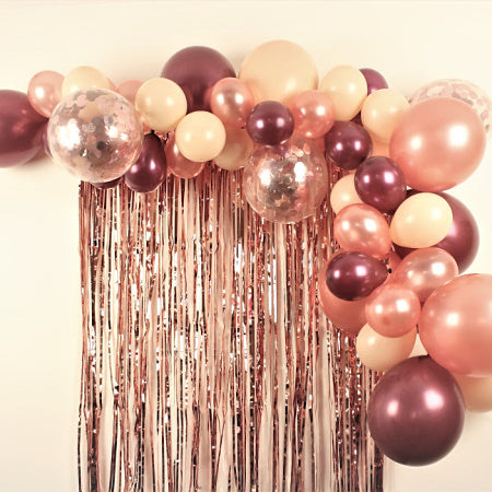 Blush, Maroon and Rose Gold Balloon Garland Kit I Balloon Clouds My Dream Party Shop UK