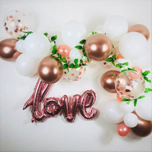 White and Rose Gold Balloon Garland Kit I Wedding Balloon Decorations I My Dream Party Shop UK