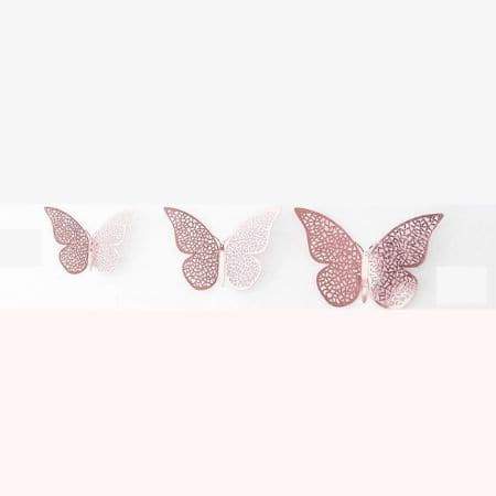 Rose Gold Butterfly Decorations I Rose Gold Party Decorations I UK