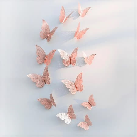 Rose Gold Butterfly Decorations I Rose Gold Party Decorations I UK