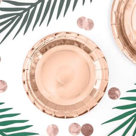 Rose Gold Foil Plates 7 Inch I Rose Gold Party Supplies I My Dream Party Shop
