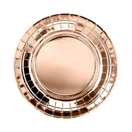 Metallic Foil Round Rose Gold Plates I Rose Gold Party I My Dream Party Shop