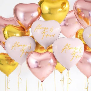 Metallic Foil Blush Pink Heart Balloon I Valentine's Day Balloons I My Dream Party Shop UK