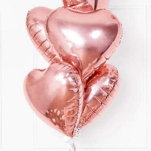 Metallic Foil Rose Gold Heart Balloon I Rose Gold Party Decorations I My Dream Party Shop I UK