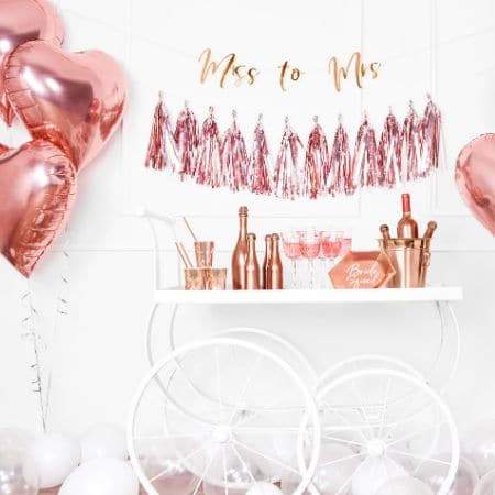 Metallic Foil Rose Gold Heart Balloon I Rose Gold Hen Party I My Dream Party Shop I UK