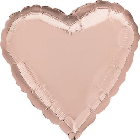 Rose Gold 18&quot; Heart Foil Balloon - My Dream Party Shop