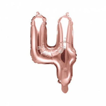 Rose Gold Number 4 Balloon I Rose Gold Foil Numbers Balloons I UK