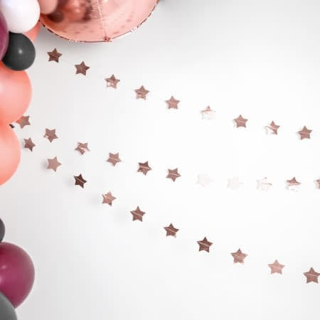 Rose Gold Star Garland I Rose Gold Party Supplies I UK
