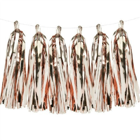 Rose Gold Foil Tassel Garland I Rose Gold Party Decorations I My Dream Party Shop