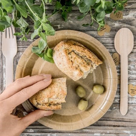 Small Brown Round Kraft Plates I Rustic Party Tableware I My Dream Party Shop UK