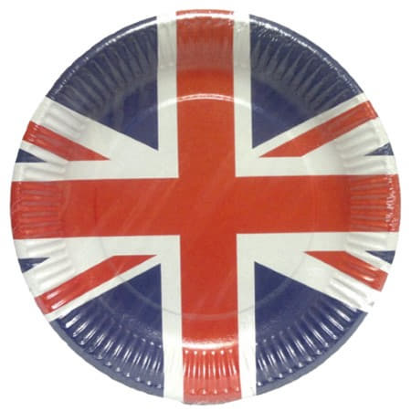 Round Union Jack Plates I Cool Britannia British Themed Party Supplies I My Dream Party Shop UK