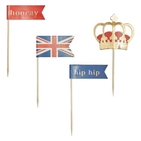 Royal Coronation Cake Toppers I Coronation Street Party Tableware I My Dream Party Shop UK