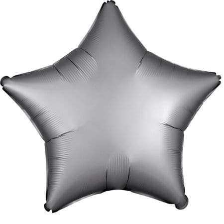 Satin Luxe Metal Grey Foil Star Balloon I Modern Foil Balloons I My Dream Party Shop UK