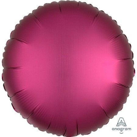 Satin Luxe Pomegranate Pink Round Foil Balloon I Cool Party Balloons I My Dream Party Shop
