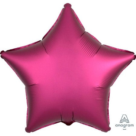 Satin Luxe Pomegranate Pink Star Foil Balloon I Pink Party Balloons I My Dream Party Shop
