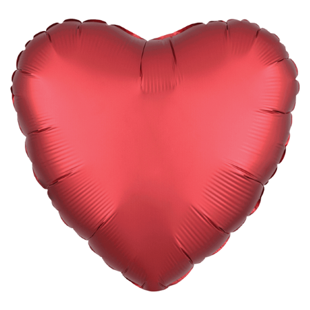 Satin Luxe Red Sangria Heart Foil Balloon I Valentines Day Balloons I My Dream Party Shop UK