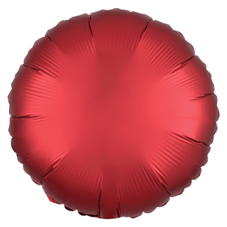 Satin Luxe Red Sangria Round Foil Balloon I Red Party Supplies I My Dream Party Shop UK