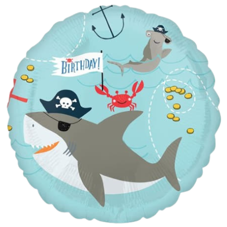 Sea Ahoy Pirate Shark Helium Balloon Sets I Helium Balloons I My Dream Party Shop