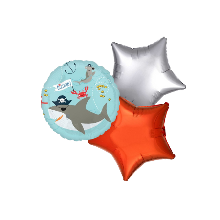 Sea Ahoy Pirate Shark Helium Balloon Sets I Pirate Party I My Dream Party Shop