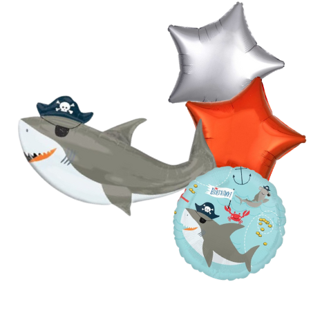 Sea Ahoy Pirate Shark Helium Balloon Sets I Pirate Party I My Dream Party Shop