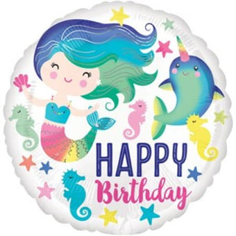 Happy Birthday Mermaid Balloon I Mermaid Party Supplies I My Dream Party Shop UK