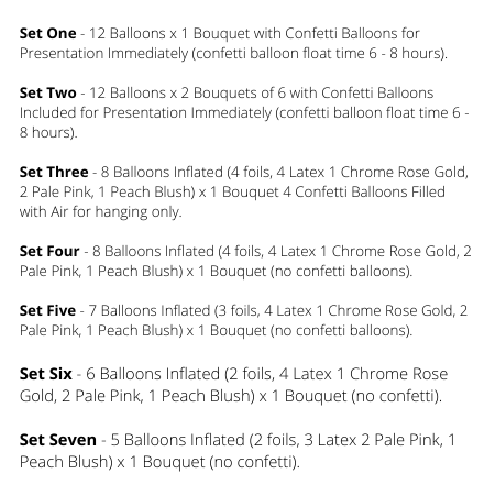 Helium Inflated Blush and Rose Gold Balloon Bouquet I Helium Balloons Ruislip