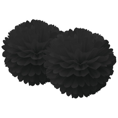 Black Pom Poms I Modern Party Decorations I My Dream Party Shop I UK