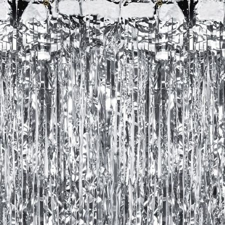 Metallic Silver Door Curtain I Silver Party Decorations I My Dream Party Shop