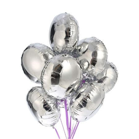 Silver Round Foil Balloon I Silver Party Supplies I My Dream Party Shop UK