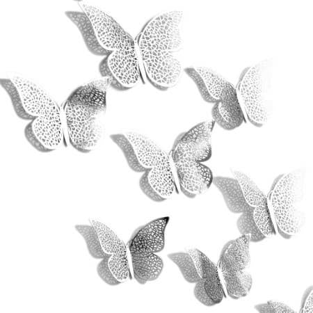 Silver Butterfly Decorations I Silver Party Decorations I UK