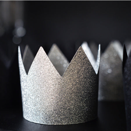 Silver Glitter Party Crown - My Dream Party Shop