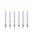 Metallic Silver Candles Set of 6 I Modern Candles and Cake Toppers I My Dream Party Shop UK
