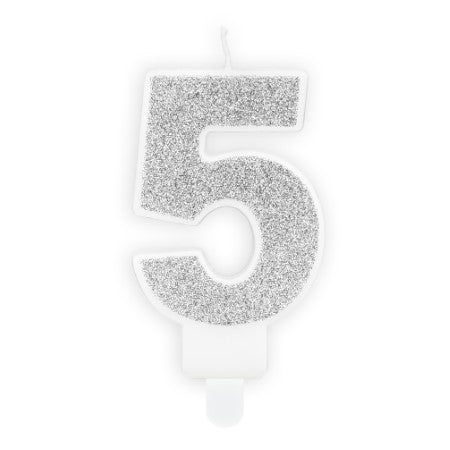 Silver Number Candles I Modern Cake Accessories I My Dream Party Shop UK