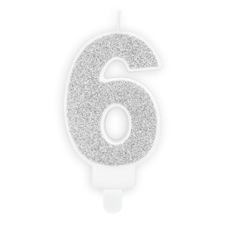 Silver Number Candles I Modern Cake Accessories I My Dream Party Shop UK