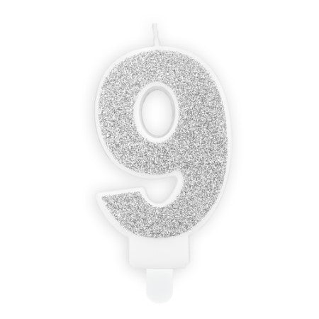 Silver Number Candles I Modern Cake Accessories I My Dream Party Shop UK