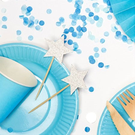 Silver Star Cake Toppers I Silver Cake Decorations I My Dream Party Shop I UK